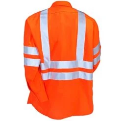 Red Kap Shirts: Men's SS14 OF High Visibility Orange Long Sleeve Work Shirt 5 Red Kap Shirts: Men's SS14 OF High Visibility Orange Long Sleeve Work Shirt -Work Clothes Discount Store ss14or2 redkapb 01