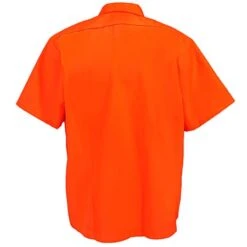 Red Kap Shirts: SS24 OR Men's Orange Short Sleeve Hi-Visibility Work Shirt -Work Clothes Discount Store ss24or2 litefxb 01