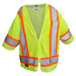 Radians Vests: Green Hi Vis SV22 3ZGM Type R Class 3 Safety Vest