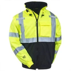 Tingley Jackets: Men's High-Visibility Waterproof J26112 Insulated Hooded Jacket -Work Clothes Discount Store tingley j26112 f 01