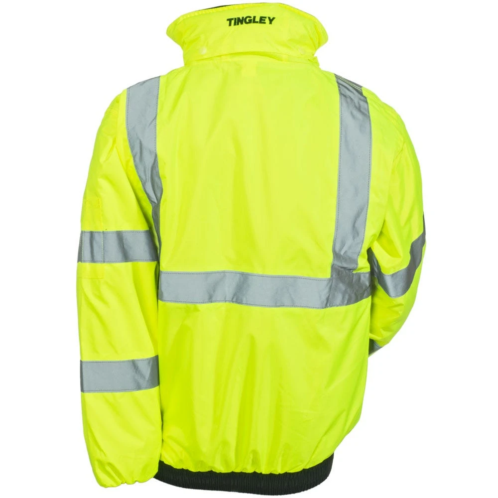 Tingley Jackets: Men's J26172 Yellow Waterproof High Visibility Bomber Jacket 5 Tingley Jackets: Men's J26172 Yellow Waterproof High Visibility Bomber Jacket - Image 5