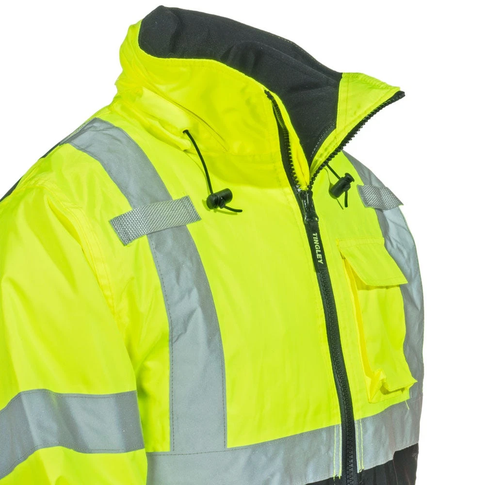 Tingley Jackets: Men's J26172 Yellow Waterproof High Visibility Bomber Jacket 3 Tingley Jackets: Men's J26172 Yellow Waterproof High Visibility Bomber Jacket - Image 3