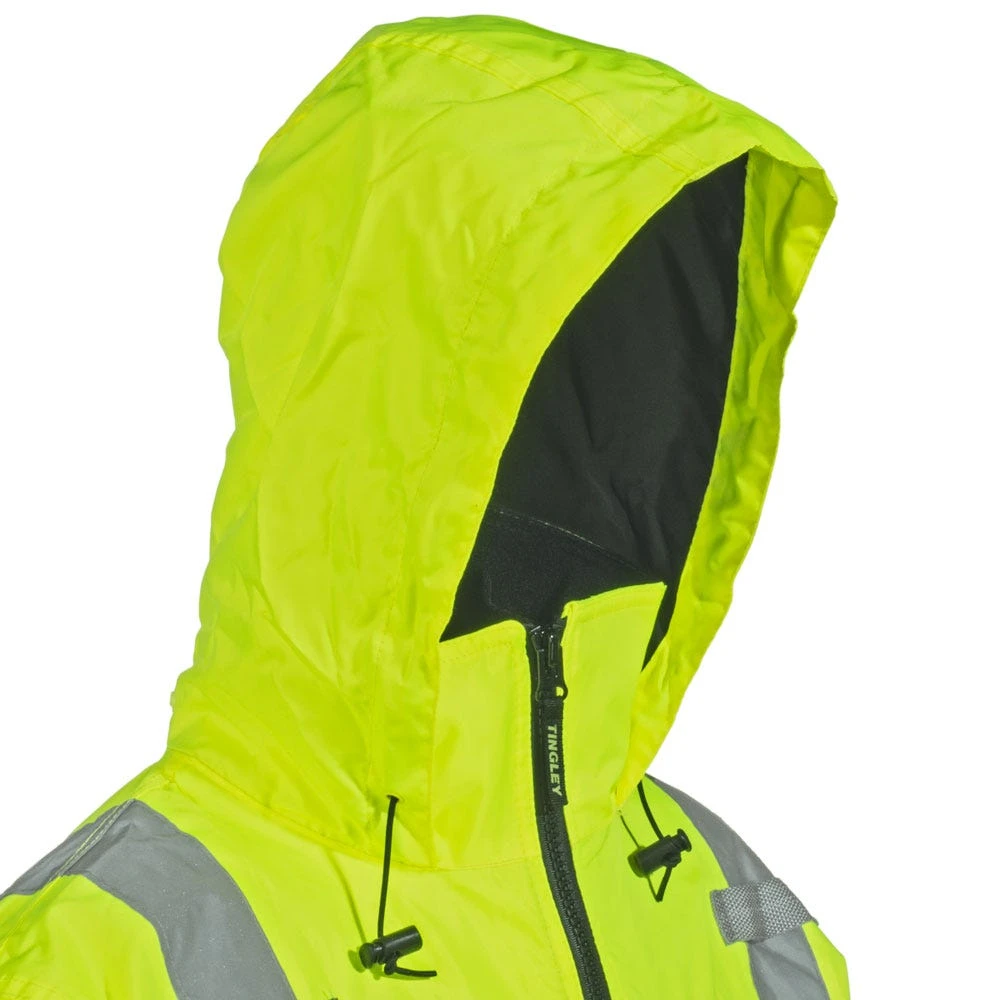 Tingley Jackets: Men's J26172 Yellow Waterproof High Visibility Bomber Jacket 2 Tingley Jackets: Men's J26172 Yellow Waterproof High Visibility Bomber Jacket - Image 2