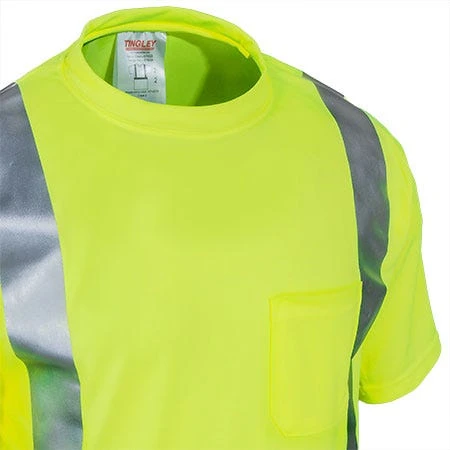 Tingley Shirts: Men's Lime Hi-Vis S75022 Short-Sleeve Tee Shirt 3 Tingley Shirts: Men's Lime Hi-Vis S75022 Short-Sleeve Tee Shirt - Image 3
