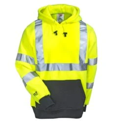 Tingley Sweatshirts: Men's S78322 Hi-Viz Yellow Job Sight Class 3 Pullover Hoodie -Work Clothes Discount Store tingley s78322 f 01 1