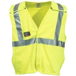 Tingley Vests: Men's V81522 High-Visibility FR Lime Breakaway Work Vest