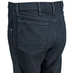 Wrangler Jeans: Men's Black 39902 OB Rugged Wear Classic Fit Jeans -Work Clothes Discount Store wrangler 39902ob l 01