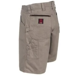 Wrangler Riggs Shorts: Men's Dark Khaki 3W320 DK Ripstop Carpenter Shorts -Work Clothes Discount Store wrangler 3w320 dk l 01