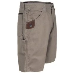 Wrangler Riggs Shorts: Men's Dark Khaki 3W320 DK Ripstop Carpenter Shorts -Work Clothes Discount Store wrangler 3w320 dk r 01