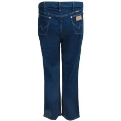 Wrangler Jeans: Men's Cowboy Cut 0947 STR Navy Regular Fit Stretch Jeans -Work Clothes Discount Store wrangler 947str b 01