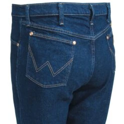 Wrangler Jeans: Men's Cowboy Cut 0947 STR Navy Regular Fit Stretch Jeans -Work Clothes Discount Store wrangler 947str l 01